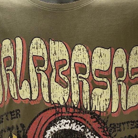 Valabasas Men's "V Paradise" Graphic T-Shirt Vintage Grey Size M | Short Sleeve - Picture 11 of 12